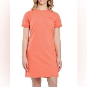 ❤ Lazypants T-Shirt Dress Orange Women's Size Small Cotton Blend Short Sleeve